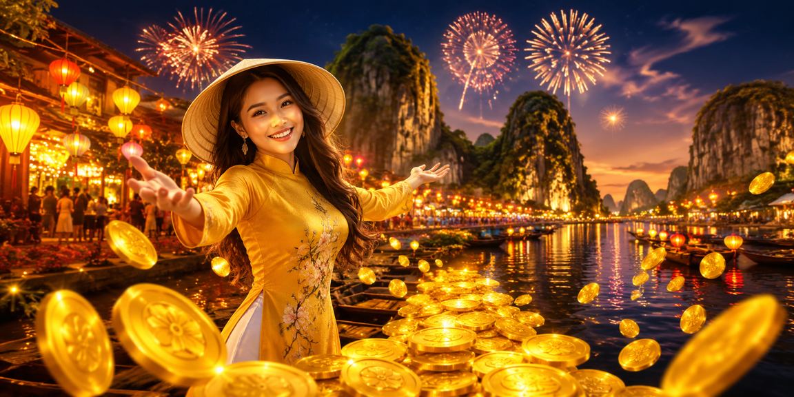 Người dùng Việt Nam ngồi tại quán cà phê ban đêm, tay cầm điện thoại xem danh sách game mới trên ứng dụng casino